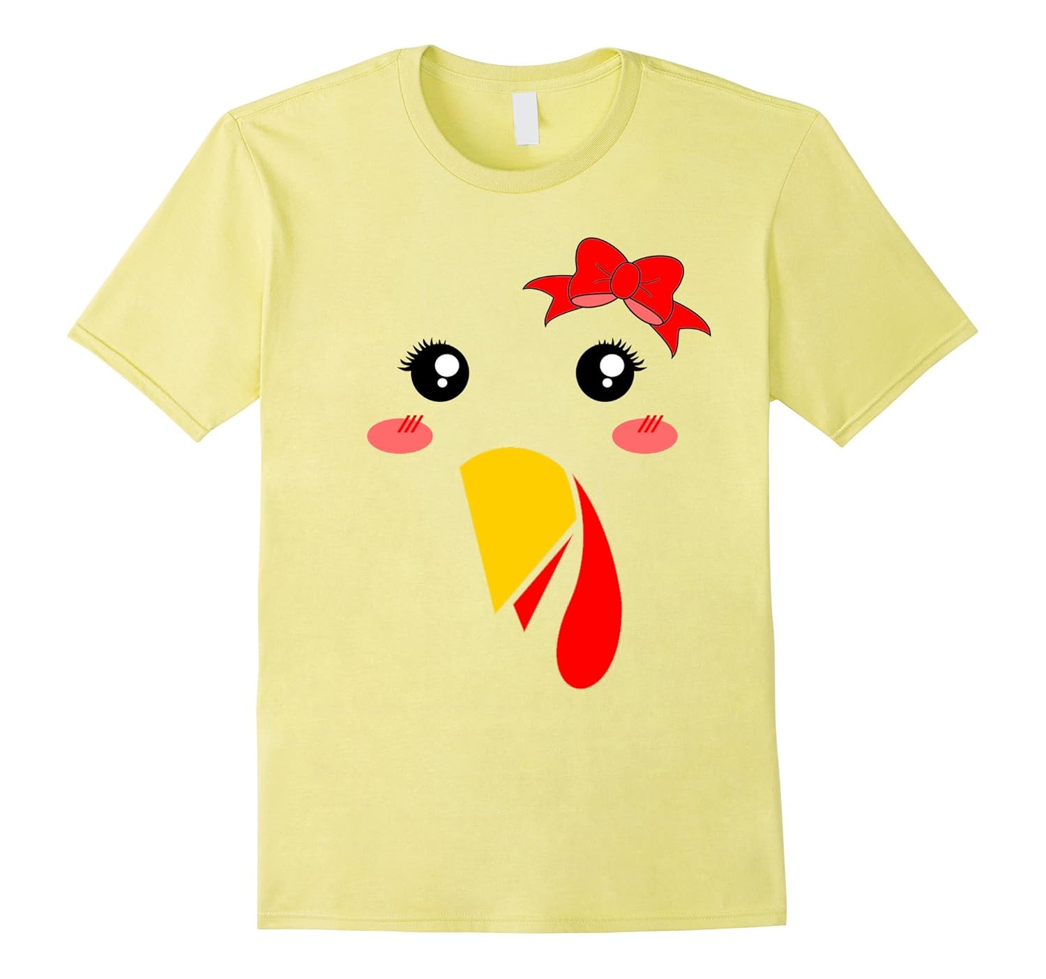 Cute Turkey Face Bow Ribbon Toddler Shirt Happy Thanksgiving-ANZ