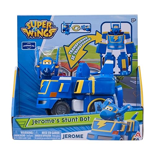 Super Wings – Jerome'S Stunt Bot Transforming Toy Vehicle Set