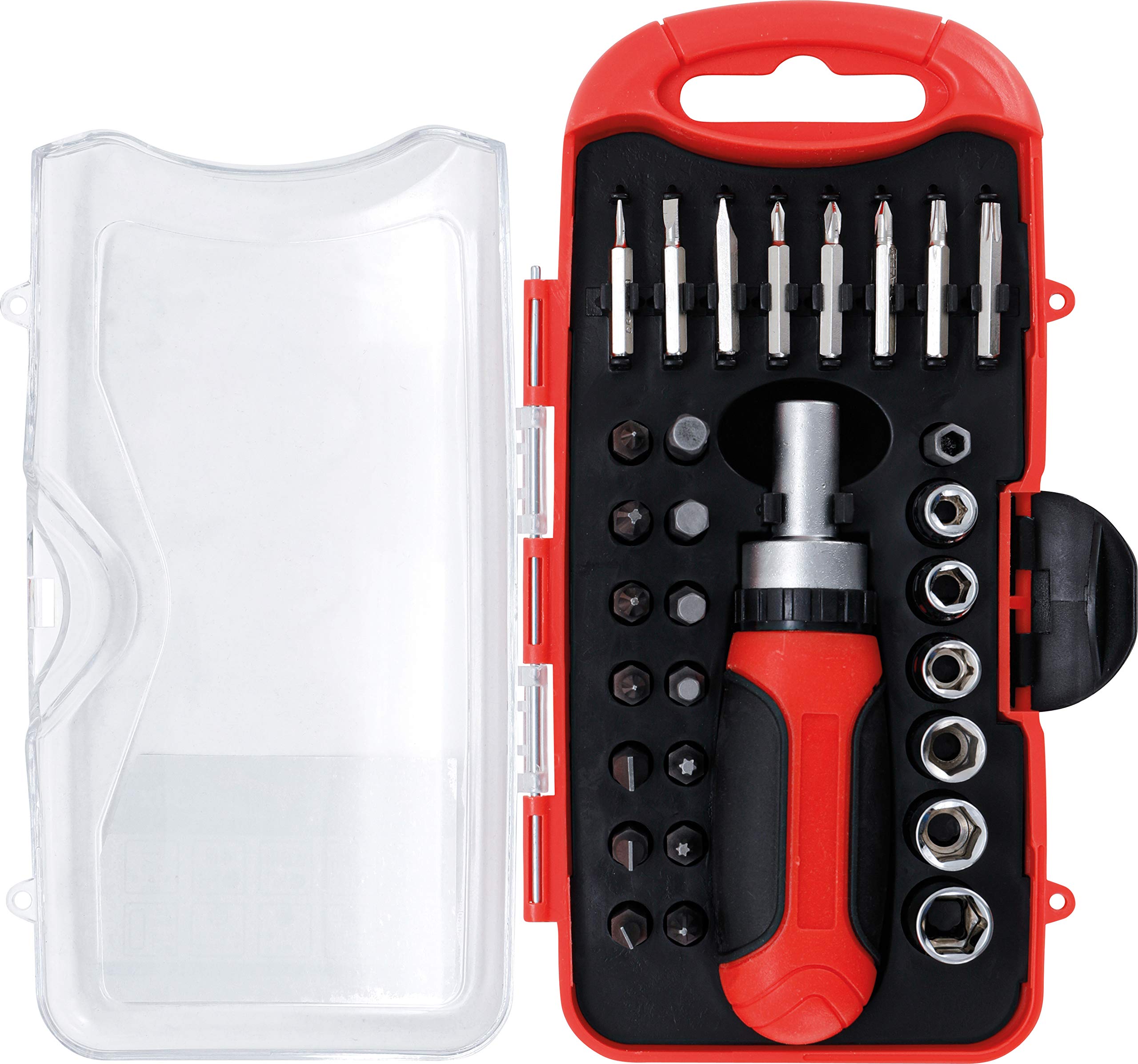 BGS Diy 20130 | Bit / Socket Set | with Ratchet Spinner Handle for Bits, reversible | 30 pcs.