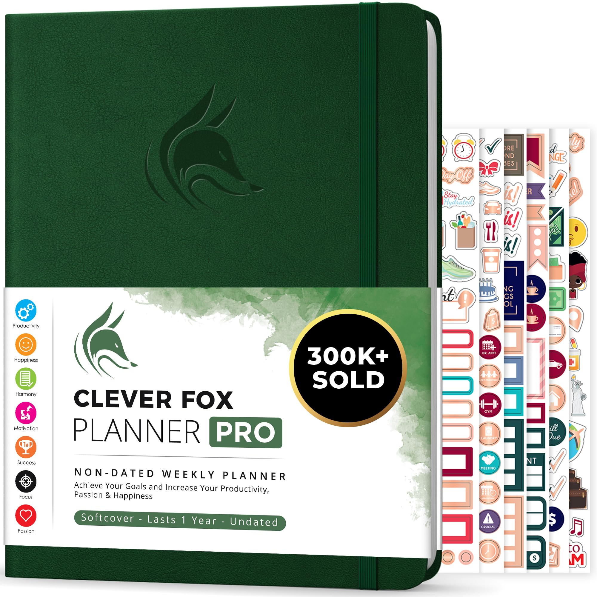 Photo 1 of (USED/FAIR) Clever Fox Planner PRO – Weekly & Monthly Life Planner to Increase Productivity, Time Management and Hit Your Goals, 8.5x11? (Forest Green)