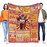 Football Style Football Throw Blanket Gift for Team Fans Soft Fleece Flannel Blanket 50"x60"