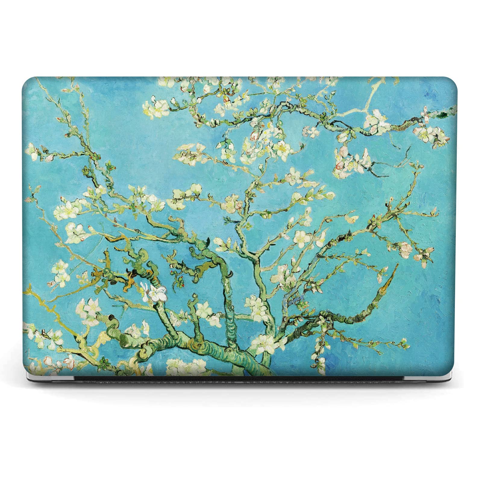 Berkin Arts Compatible with MacBook Air 13 inch Cover, 2022-2018 Release A1932 with Touch ID with Keyboard Cover & Screen Protector Cloisonnism (Almond Blossom by Van Gogh)