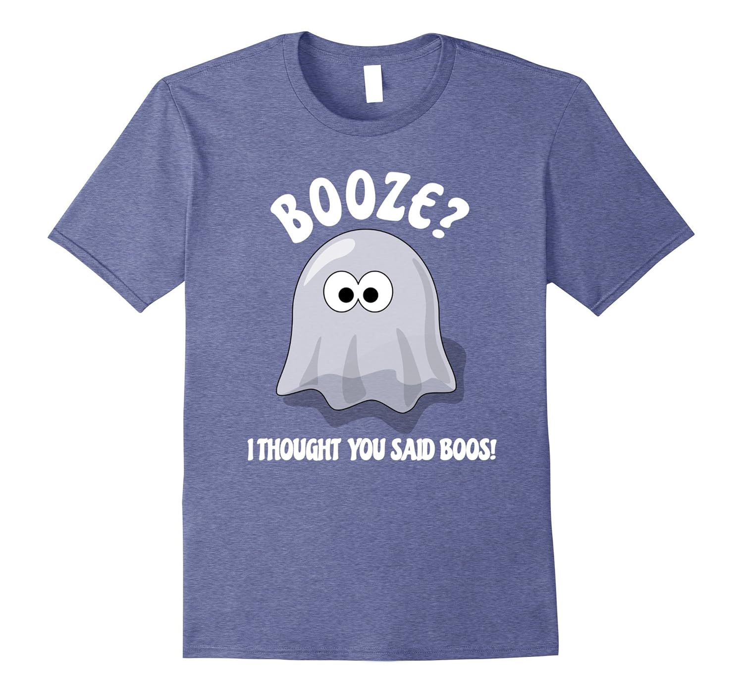 Funny Adult Halloween T-Shirt | Boos Booze with Ghost- TPT