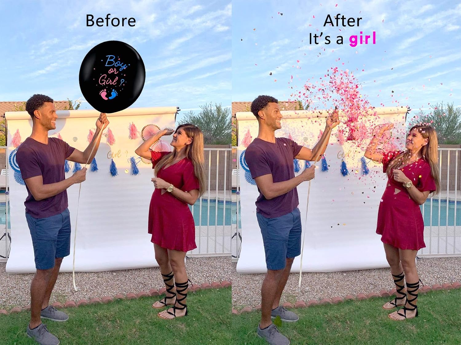 Heboland 36 Inch Gender Reveal Balloons - Image 4