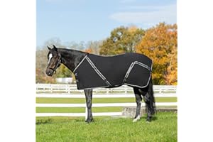 Equinavia Fryd 100% Cotton Stable Blanket for Horses | No Fill - Black - 76 in