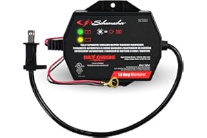 Schumacher Electric 1.5A Car Battery Charger and Maintainer, 3-in-1 Solution, for 6V/12V Power Sport, Automotive, and Marine Batteries, SC1300