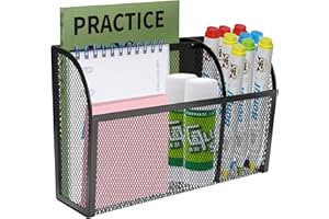 KZWKRG Magnetic Pencil Holder-Magnetic Basket for Fridge 3-Grid Mesh Magnetic Pen Holder for Refrigerator, Extra Strong Magnets Mesh Marker Holder Locker Accessories Organizer for Whiteboard