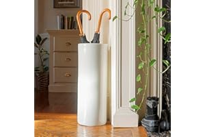 Red Lantern 24" Antique White Porcelain Umbrella Stand