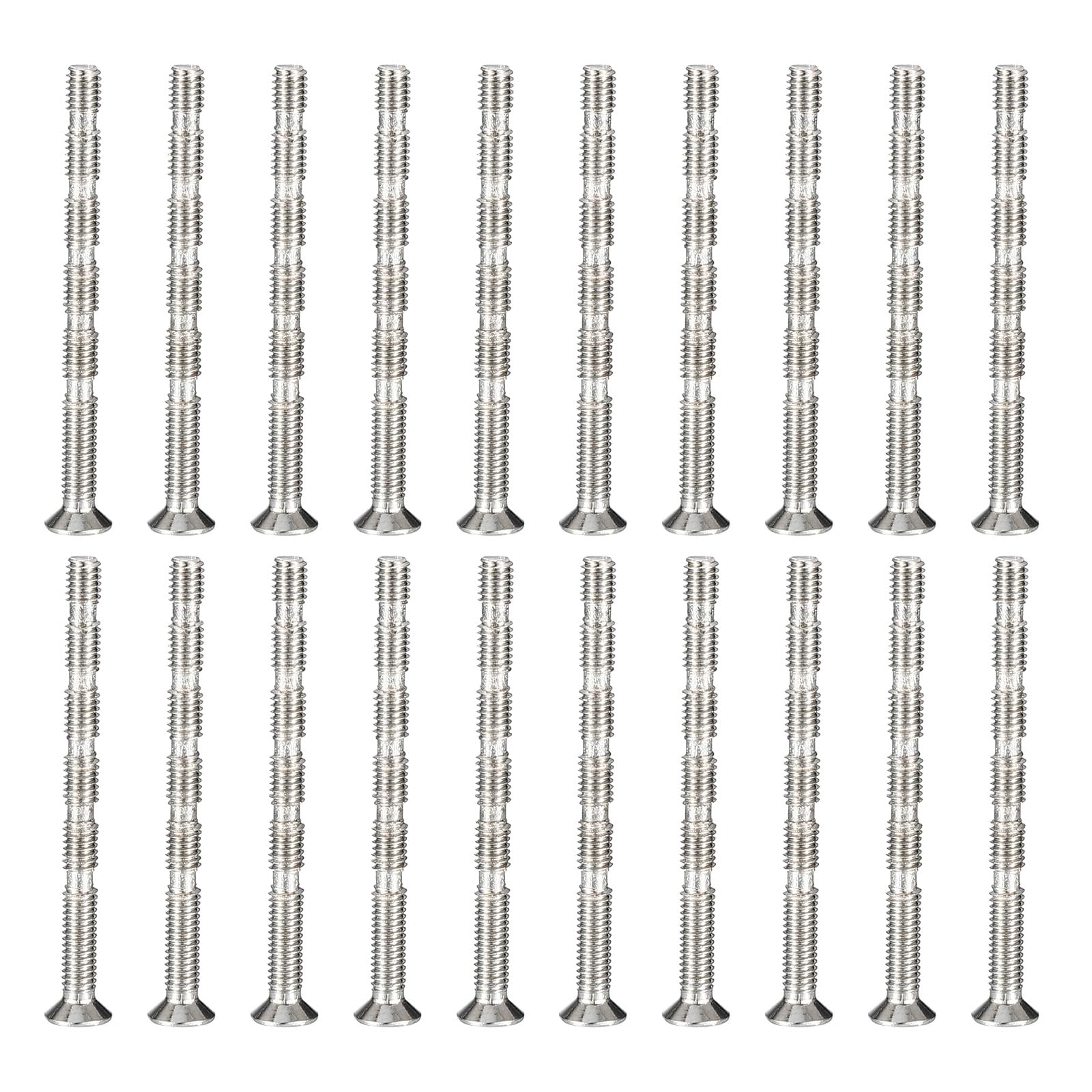 PATIKIL 20Pcs M4x50 Cabinet Handle Screws, Phillips Drive, Flat Head, Nickel Plated Carbon Steel, Break Away Design, Suitable for Doors, Hardware, Lever, Cabinets, Drawers — image 1
