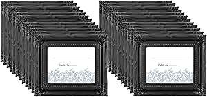 MCS Hochzeitsfoto Platzkartenhalter 69039, Glas, schwarz, 24 Count (Pack of 1)