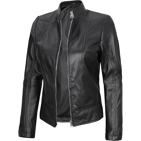 Blingsoul Womens Black Leather Jacket | [1303411] Acerra Black, XS