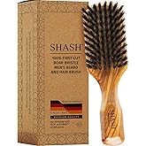 Since 1869 Hand Made in Germany - Robust Craftsman 100% Boar Bristle Hair Brush for Men, Suitable For Thin To Normal Hair, Firm, Naturally Conditions Hair, Improves Texture and Stimulates the Scalp