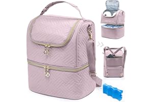 SFYBYHEART Mam Breastmilk Storage Bag with Ice Pack - Cooler for 6 Bottles Up to 9 Ounce - Insulated Bottle Bag for Daycare