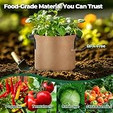 T4U 5-Pack 7 Gallon Fabric Grow Bags Heavy Duty with Handles view 7