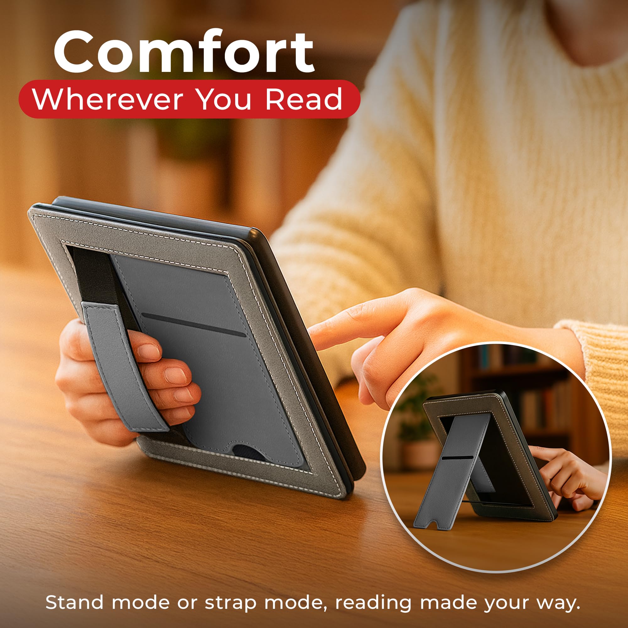Promot Personalized Vegan Leather Case for Kindle Paperwhite 7