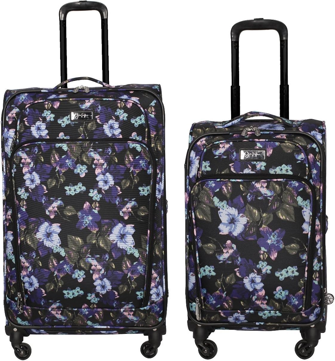 Jessica Simpson Floral 2Piece Softside Expandable Spinner Luggage Set