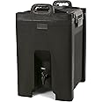 Carlisle FoodService Products Cateraide Insulated Beverage Dispenser with Handles for Catering, Kitchen, and Restaurants, Plastic, 10 Gallons, Black
