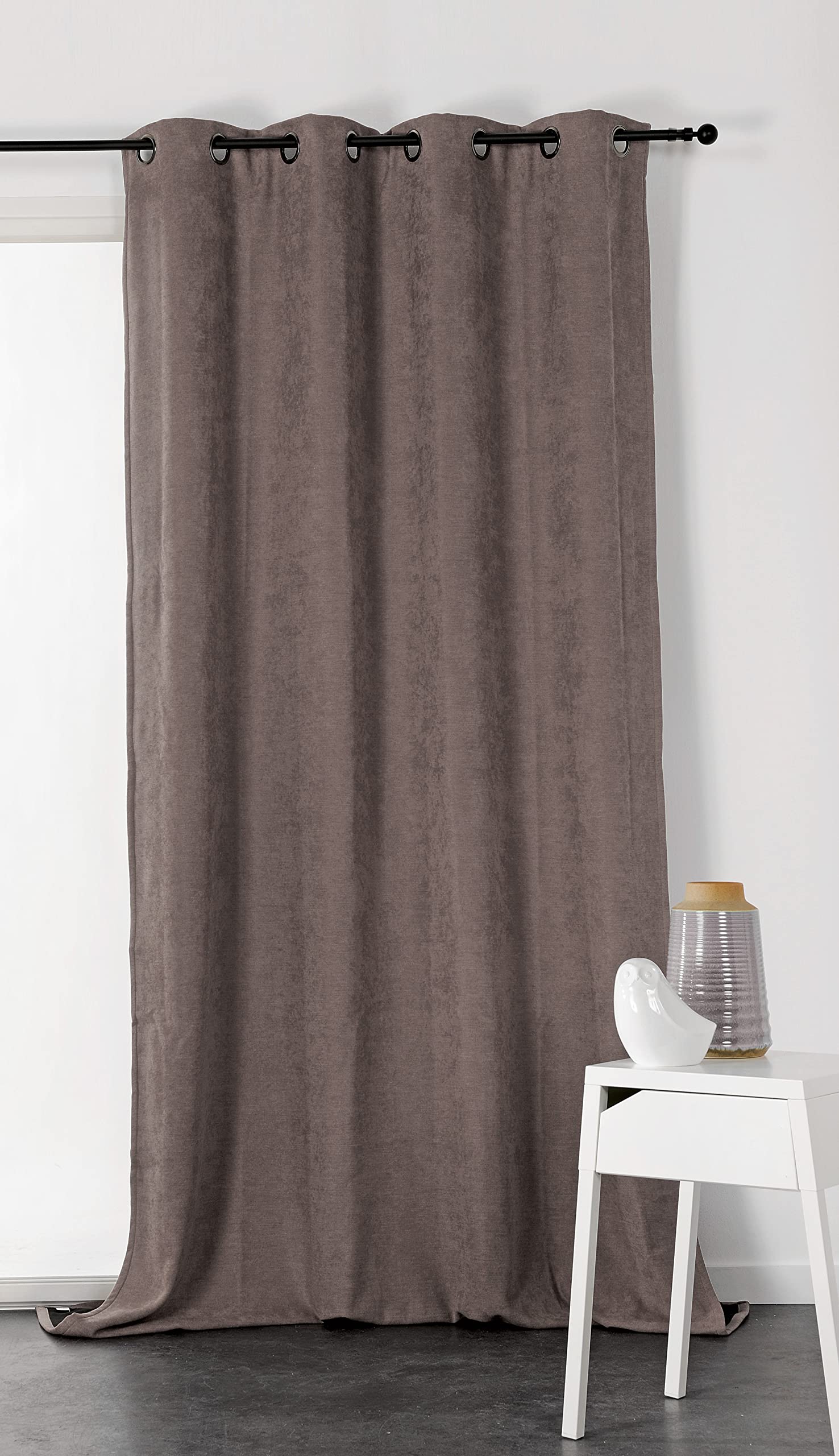 Linder Panel Curtain with Eyelets, Polyester, Taupe, 140 x 260 cm