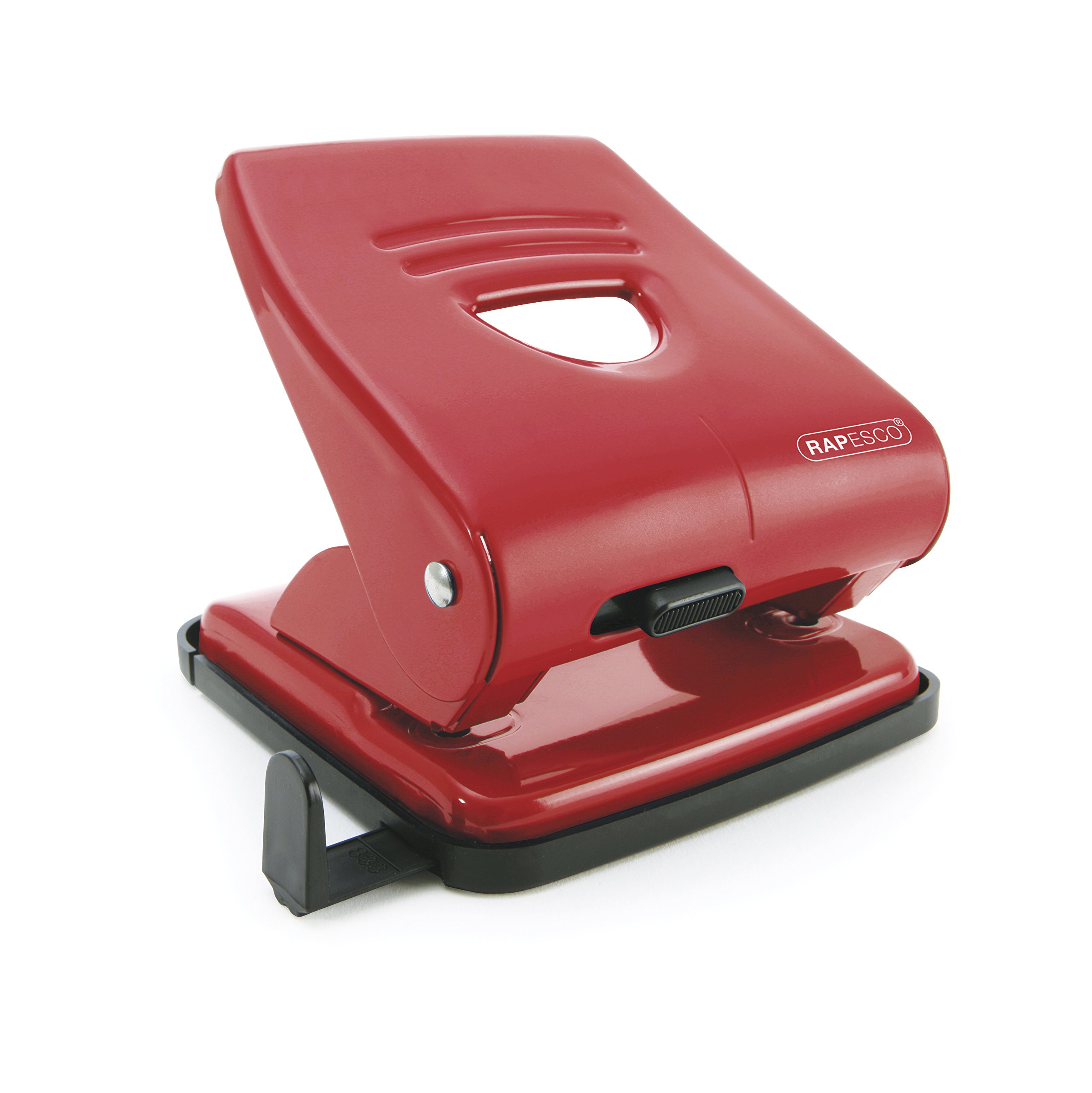Rapesco PF827AR1 827 2-Hole Metal Punch, 30 Sheet Capacity, Red