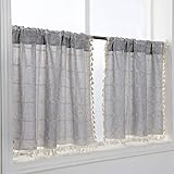 YoKii Boho Kitchen Curtains 36 Inch Length, Modern
