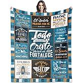 Paoeyty Mexican American Spanish Christian Gifts for Men Blanket 60"X50",Regalos Cristianos para Hombre en Español, Religious Inspirational Gifts for Men, Regalo de Cumpleaños para Hombre