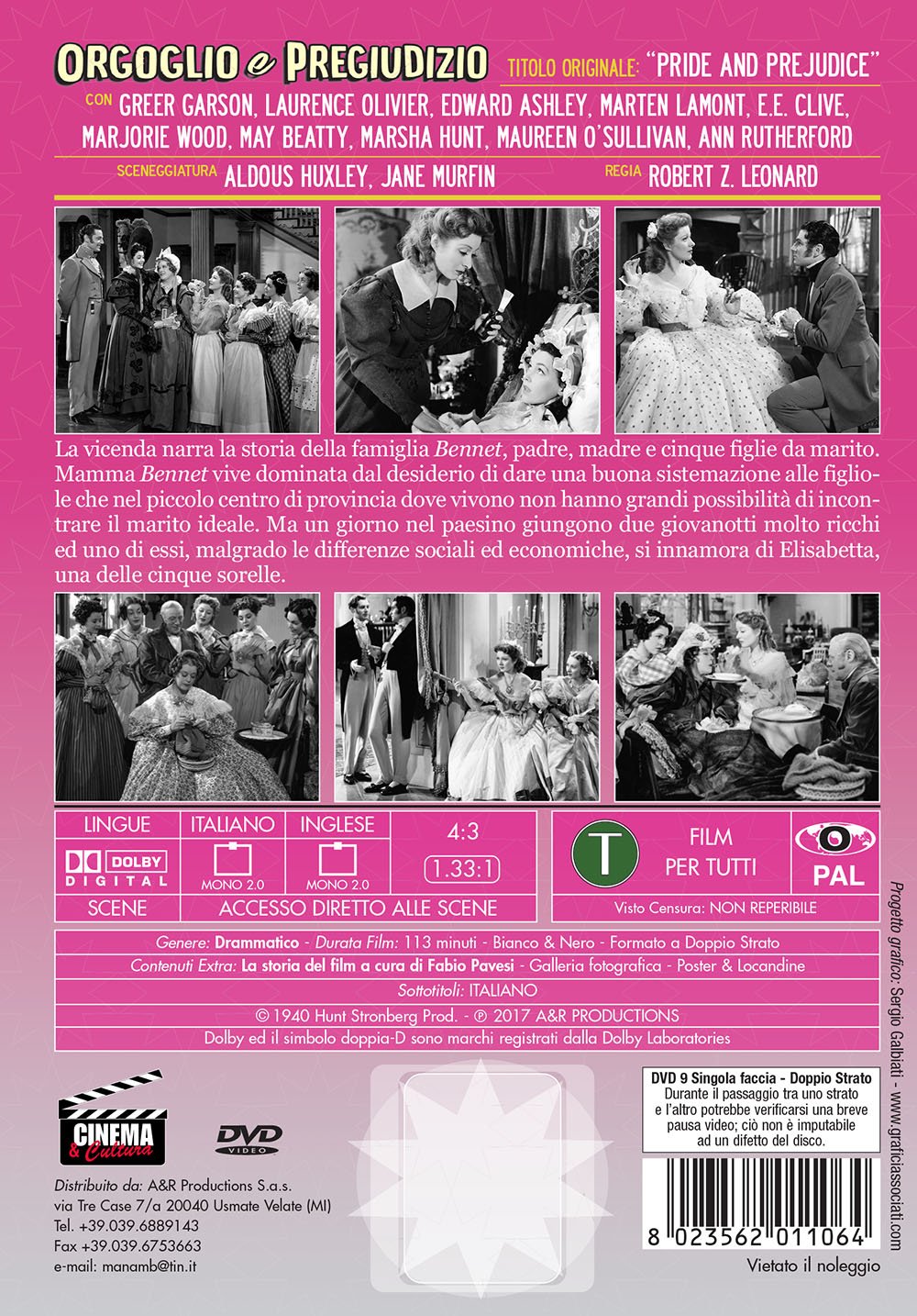 Dvd Orgoglio E Pregiudizio 1940 1 Dvd Amazon De Greer Garson Laurence Olivier Mary Boland Edna May Oliver Maureen O Sullivan Ann Rutherford Frieda Inescort Edmund Gwenn Karen Morley Heather Angel Robert Z