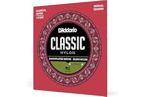 D'Addario Student Nylon Classical Guitar Strings, EJ27N, Guitalele, Normal Tension, 1/2 Size, 6-String Set, Pack of 1