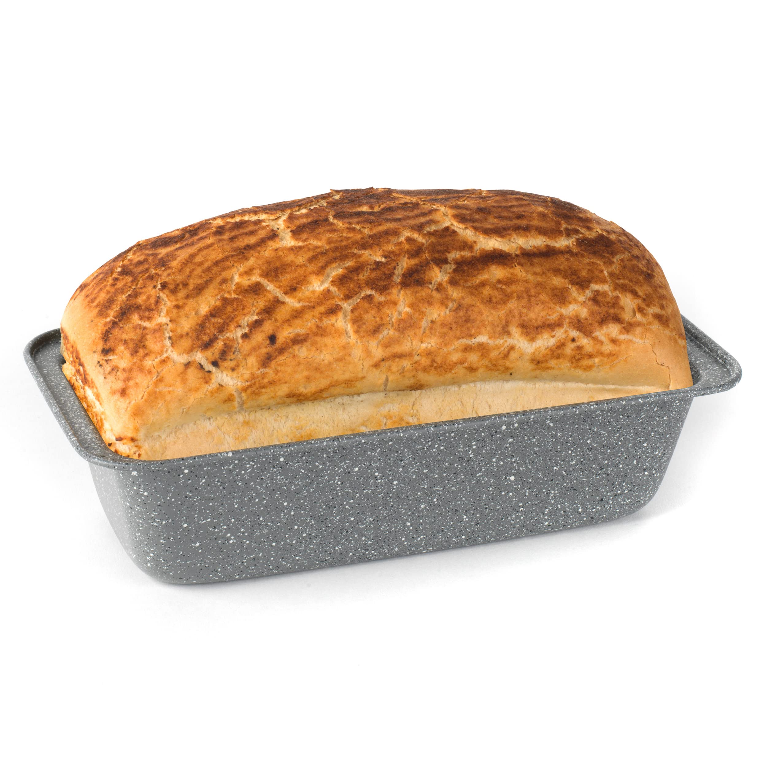 Salter BW02776G Marblestone Loaf Pan - 27cm Bread Baking Pan, Non-Stick, Durable Carbon Steel, Oven Safe Up to 220°C/Gas Mark 7, Malt Loaf, Cakes, Loaves, Banana Bread, Easy Clean, 27 x 14 x 7cm