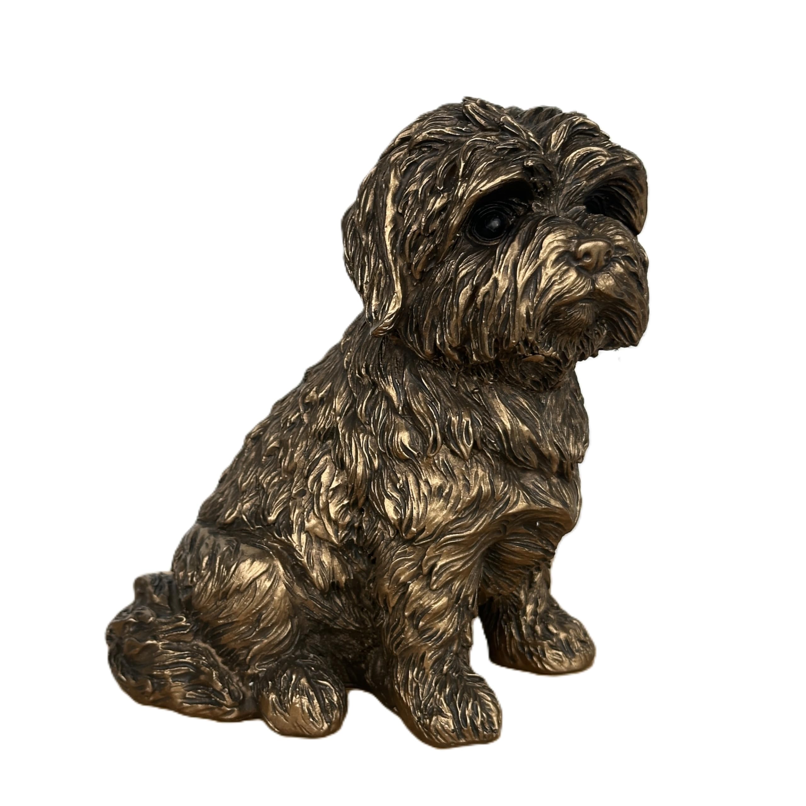Lesser & Pavey Shih Tzu Reflections Sitting Dog Figure, Bronze, 10 x 13 x 13 cm