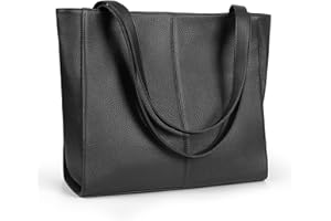 befen Genuine Leather Tote Bag for Women Work, Women's Leather Shoulder Bags Purses Satchel Handbags with Laptop Compartment