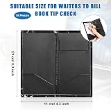 Thenshop 10pc Black Marble Restaurant Check Presenters 4.3x8.3 Inch PU Leather view 3