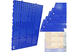 JIAHOHI 6 Round Hole Type Plastic pallets, Individual Size 23.6x15.7x2IN Suitable for Shopping malls, Plastic pallets for Basement Storage, Load Capacity up to 6000 lbs, Any Placement Free Splicing