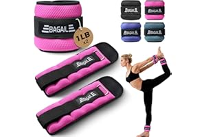 BAGAIL Ankle and Wrist Weights for Women & Men, 1 Pair 1/2/4/6/8/10 LBS Leg Weight with Sleek Design & Secure Fit, Arm Weight