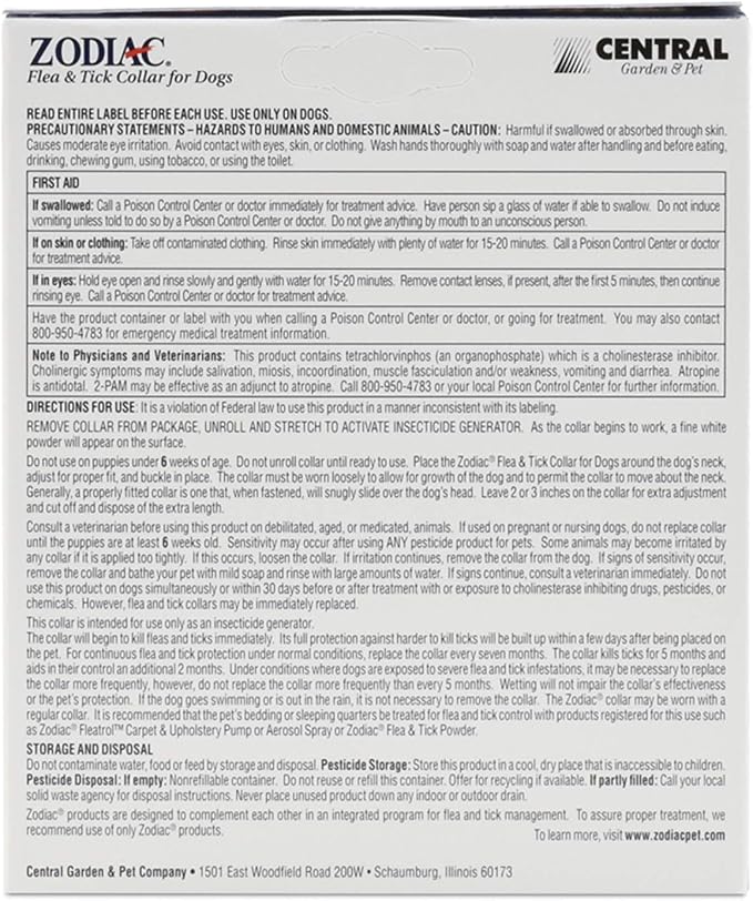 zodiac flea and tick collar