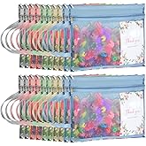 Marspark 20 Pack Mesh Zipper Pouch Bags, Double Layer Nylon Mesh Bags with Handles Storage & Organization A4 Zipper Pouches for Puzzle Board Game Storage Office Travel, 5 Colors