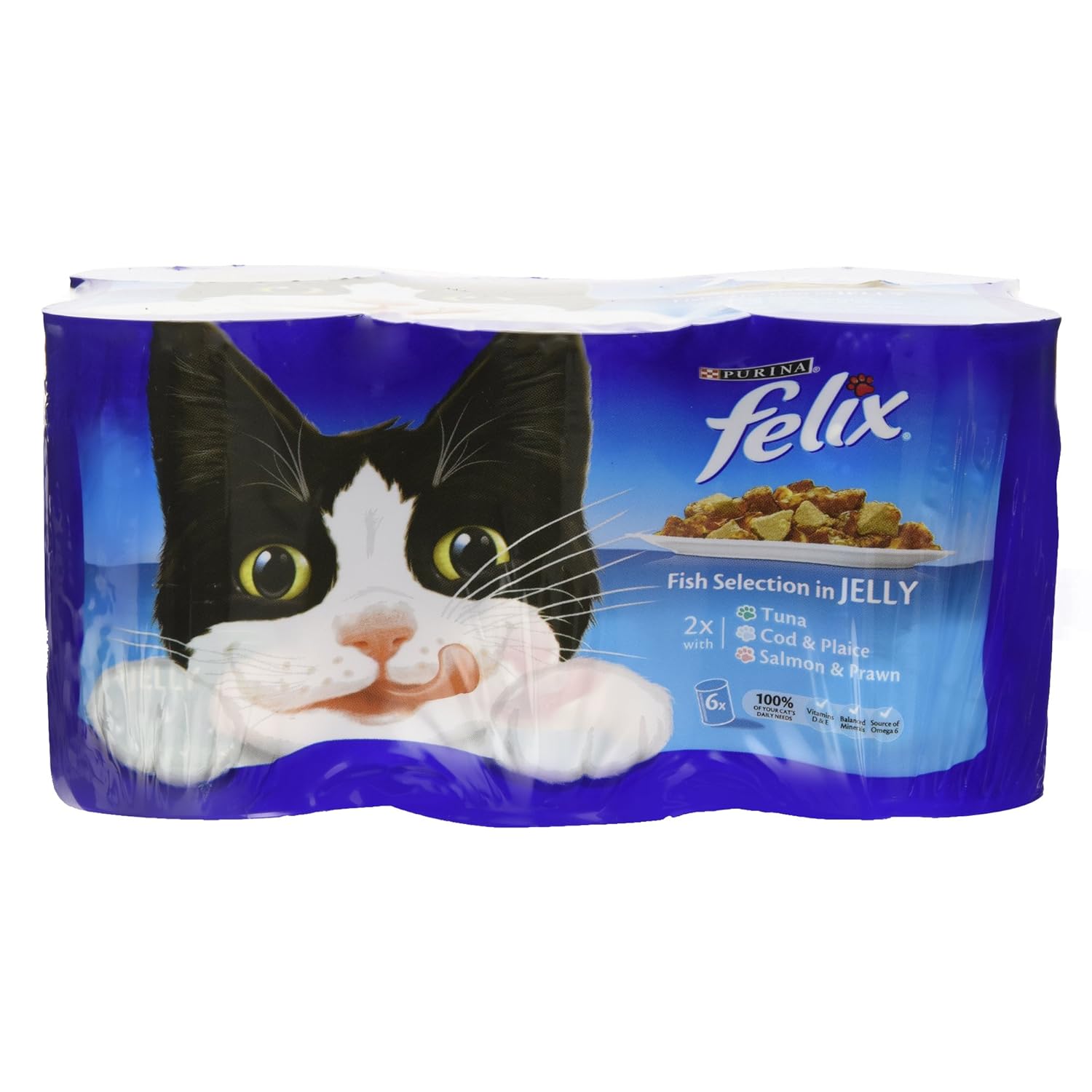 Felix Mixed Variety Cod and Plaice Chunks in Jelly Adult Wet Cat Food