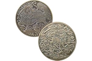 Yakin shop Ancient Chinese Mythology Qi Lin Wealth Blessing Lucky Coin Lottery Ticket Scratcher Tool Lucky Charms Challenge Coin