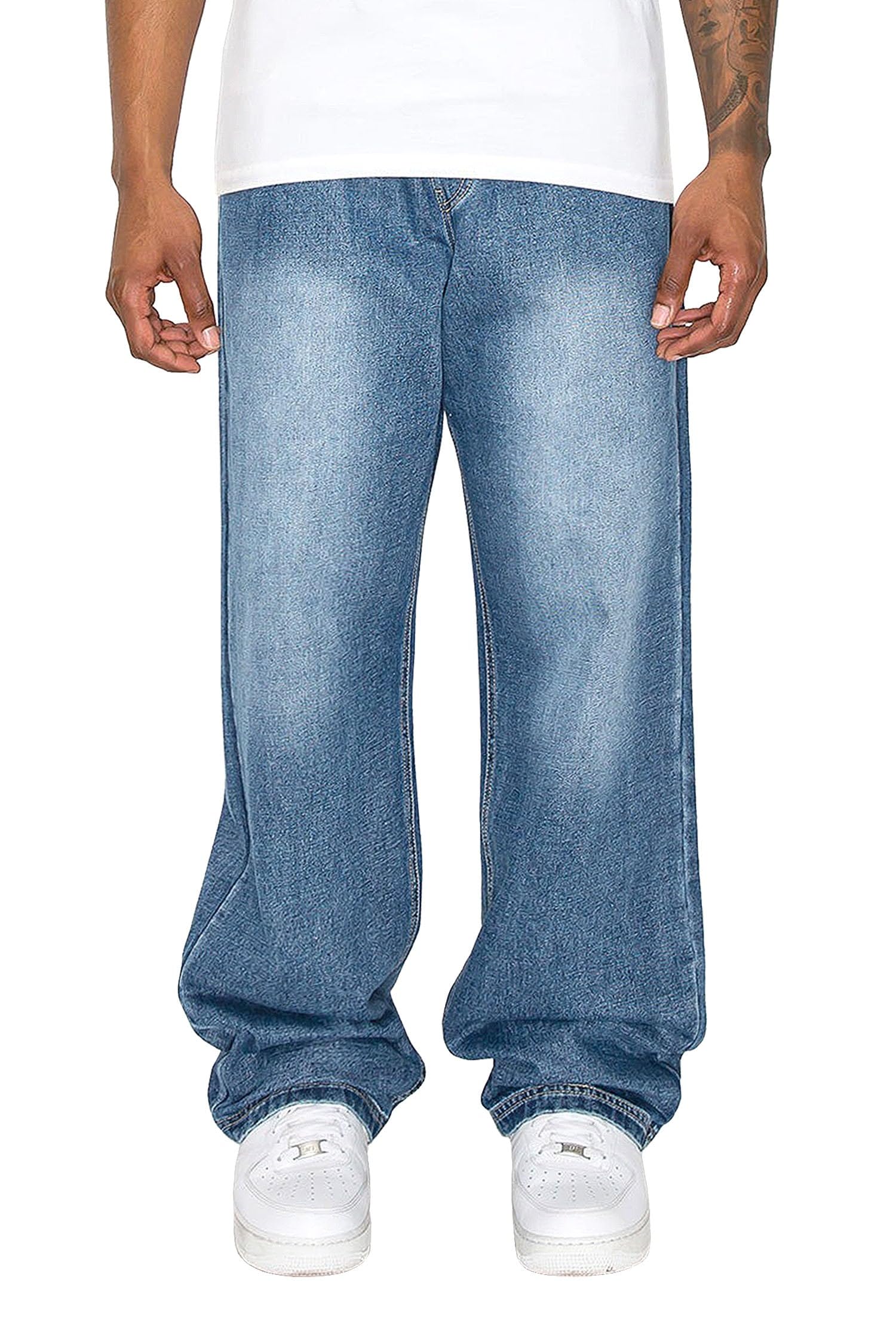 Photo 1 of (4XL) (BAGGED) VICTORIOUS Men's Essential Baggy Denim Jogger Jeans 4X-Large