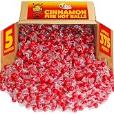 Red Hot Cinnamon Candy Balls, 5 lb Bulk, Individually Wrapped Fire Candies | Approx 375 Pcs. Bold spicy flavor for offices, reception desks, parties, favors, holidays, buffets