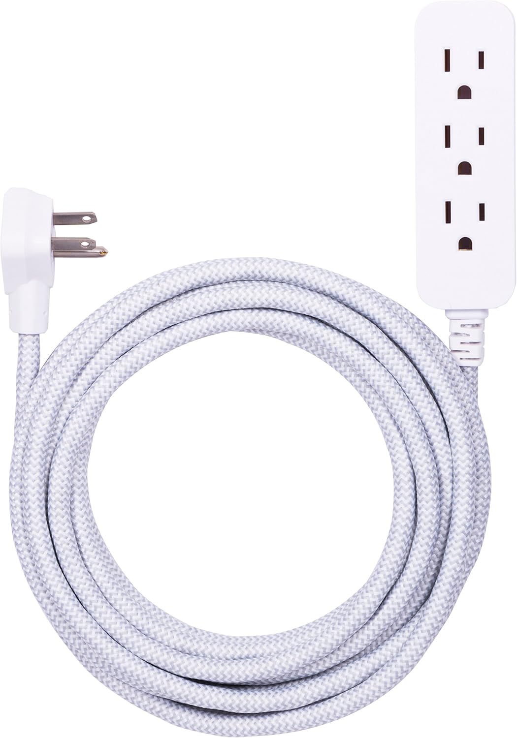 GE Designer Extension Cord with Surge Protection, Braided Power Cord