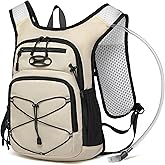 Wotony Lightweight Hydration Backpack with 2LOR 3LWater Bladder for Cycling Hiking Rave - Water Daypack for Men Women