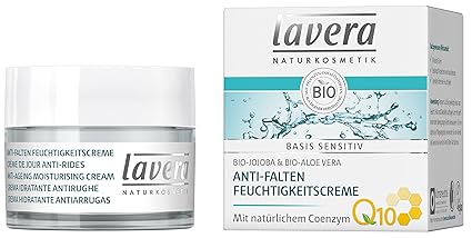 lavera Feuchtigkeitscreme Q10 ? Reduziert Falten ? Spendet Feuchtigkeit ? Anti Aging Tagescreme ? Tagespflege vegan ? Bio ? N