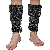 Viking Fur Leg Warmers Furry Boot Cuffs Covers Toppers Cosplay Warrior Costume Accessory for Women Men