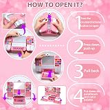 EVACOK Kids Makeup Set For Girls With Mirror Washable Starter Kit 4-12 view 4