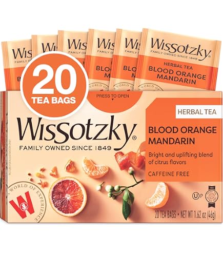 Amazon.com: Wissotzky Blood Orange Mandarin Herbal Tea, 20 Tea