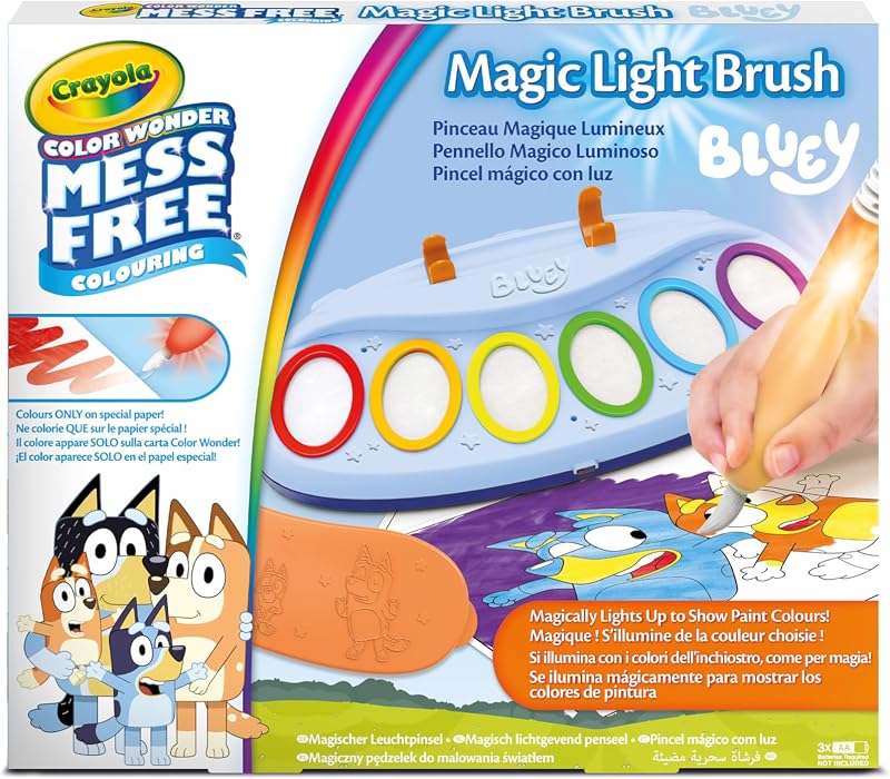 - Color Wonder Magic Light Brush Bluey, Set Pittura Senza Macchia, attività Creativa e Regalo per Bambini dai 3 Anni, 75-7195