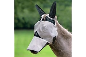 Harrison Howard Mule Donkey Fly Mask Full Face Protection with Nose Cover