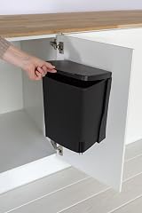 Brabantia Built-in 10L Cupboard Bin Black with Removable Inner Bucket view 4