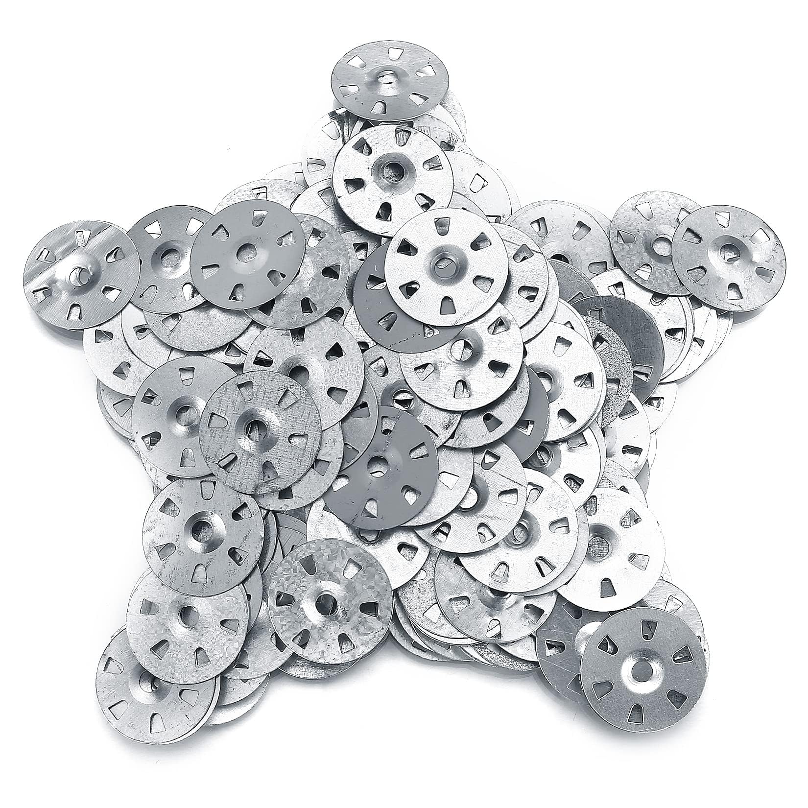 800 Pieces Easy Fix Washers, 35mm Diameter Galvanised Steel Fixing Washers for Insulation Thermoboard Backer Boards (800, Washer)