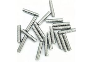 DMDZ HEYDAY M6x 20mm Fully Threaded Rod 1mm Thread Pitch 304 Stainless Steel Right Hand Threaded Rods Bar Studs 20 Pcs